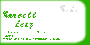 marcell letz business card